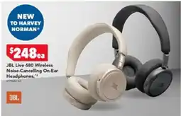 Harvey Norman JBL Live 680 Wireless Noise-Cancelling On-Ear Headphones offer
