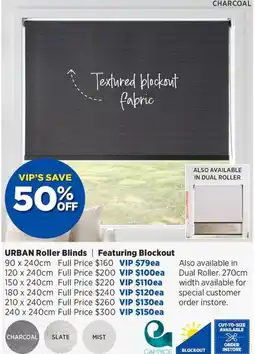 Spotlight Urban Roller Blinds Featuring Blockout offer
