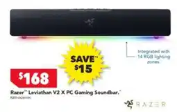 Harvey Norman Razer Leviathan V2 X PC Gaming Soundbar offer