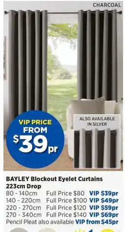 Spotlight Bayley Blockout Eyelet Curtains offer