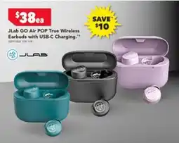 Harvey Norman JLab GO Air POP True Wireless Earbuds with USB-C Charging offer