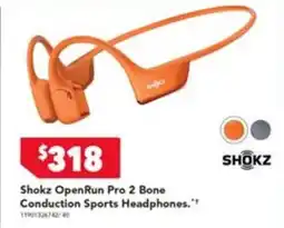 Harvey Norman Shokz OpenRun Pro 2 Bone Conduction Sports Headphones offer