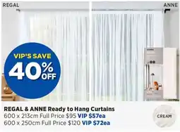 Spotlight Regal & Anne Ready to Hang Curtains offer