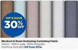 Spotlight Blockout & Room Darkening Curtaining Fabric offer