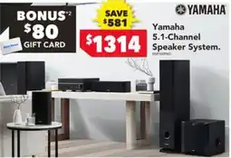 Harvey Norman Yamaha 5.1-Channel Speaker System offer