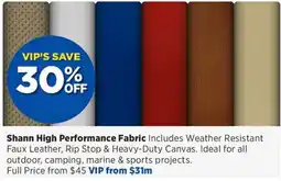 Spotlight Shann High Performance Fabric offer
