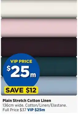 Spotlight Plain Stretch Cotton Linen offer