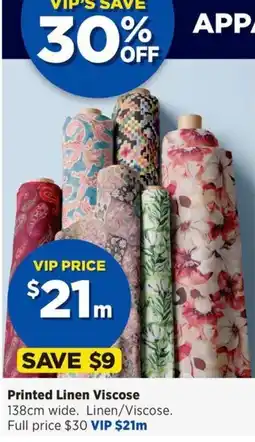 Spotlight Printed Linen Viscose offer