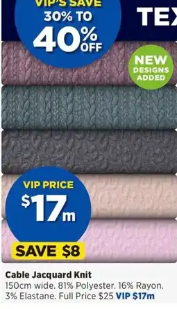 Spotlight Cable Jacquard Knit offer