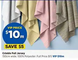 Spotlight Crinkle Foil Jersey offer