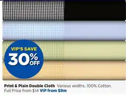Spotlight Print & Plain Double Cloth offer
