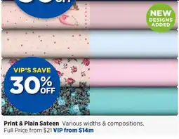 Spotlight Print & Plain Sateen offer