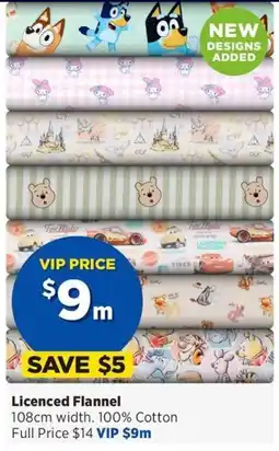 Spotlight Licenced Flannel offer