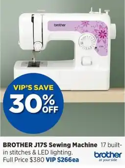 Spotlight Brother J17S Sewing Machine offer