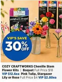 Spotlight Cozy Craftworks Chenille Stem Flower Kits offer