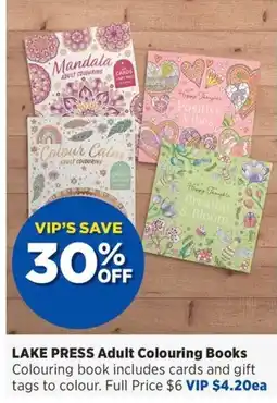 Spotlight LAKE PRESS Adult Colouring Books offer