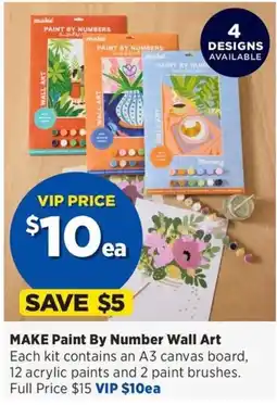 Spotlight MAKE Paint By Number Wall Art offer