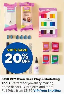 Spotlight SCULPEY Oven Bake Clay & Modelling Tools offer