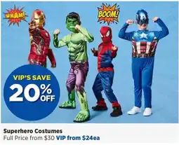 Spotlight Superhero Costumes offer
