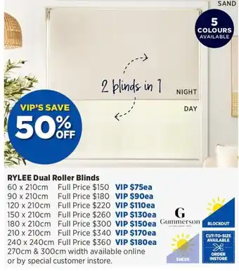 Spotlight Rylee Dual Roller Blinds offer