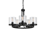 LivingStyles Largo Metal Pendant Light / Chandelier, Small offer