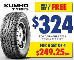 Bob Jane T-Marts Kumho Tyres Road Venture AT52 offer