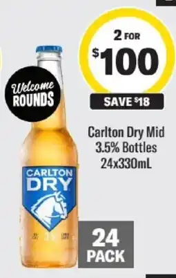 Liquorland Carlton Dry Mid offer