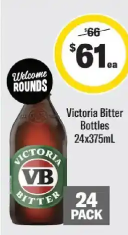 Liquorland Victoria Bitter Bottles offer