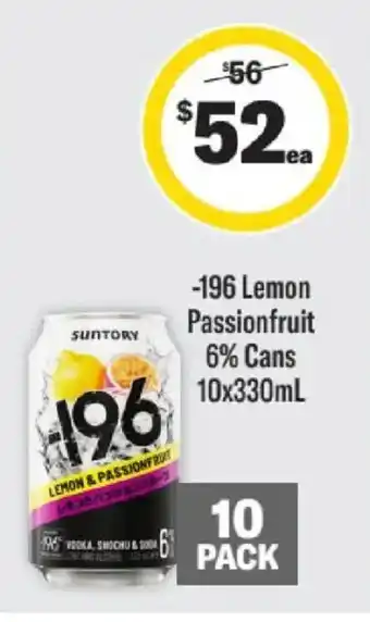 Liquorland Suntory -196 Lemon Passionfruit offer