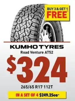 Bob Jane T-Marts Kumho Tyres Road Venture AT52 offer