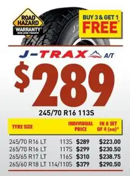 Bob Jane T-Marts J-Trax A/T offer