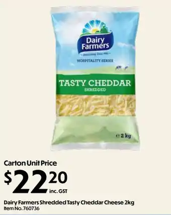 Dairy Farmers Shredded Tasty Cheddar Cheese