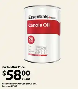C-Store Distribution Essentials by Chef Canola Oil offer