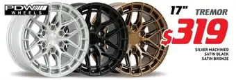 Bob Jane T-Marts PDW WHEELS 17" TREMOR offer