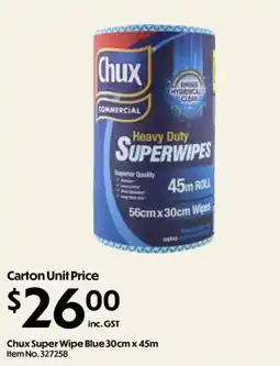 C-Store Distribution Chux Super Wipe Blue offer