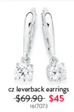 Goldmark cz leverback earrings offer