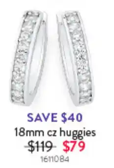 Goldmark 18mm cz huggies offer