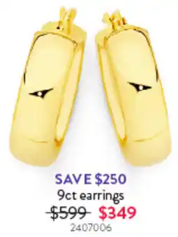 Goldmark 9ct earrings offer