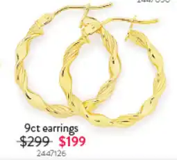 Goldmark 9ct earrings offer