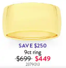 Goldmark 9ct ring offer