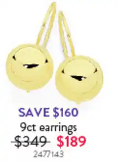 Goldmark 9ct earrings offer