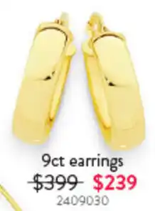 Goldmark 9ct earrings offer