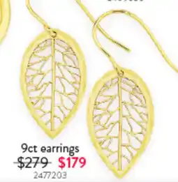 Goldmark 9ct earrings offer