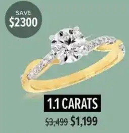Shiels Diamond Ring 1.1 Carats offer