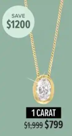 Shiels Diamond Pendant 1 Carat offer