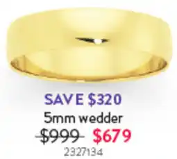 Goldmark 5mm wedder offer