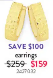 Goldmark earrings offer