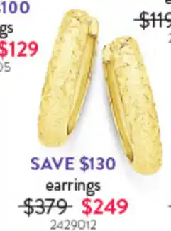 Goldmark earrings offer