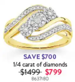 Goldmark 1/4 carat of diamonds offer