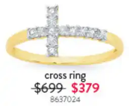 Goldmark cross ring offer